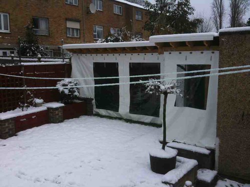 White PVC Heat Retention Side Panel Covers for Patio Pergola