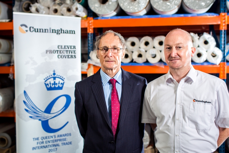 Founder Gordan Cunningham and Managing Director David Cunningham Showcase Queens Award for Enterprise