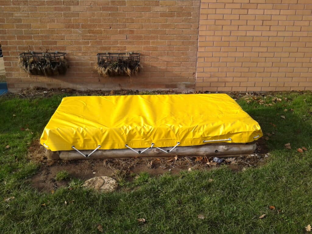 Yellow PVC Sandpit Cover