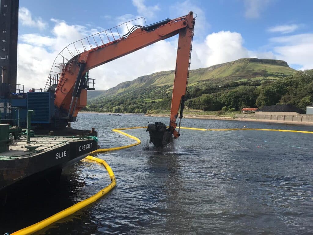 Silt Curtains for Dredging at River in Glenarm