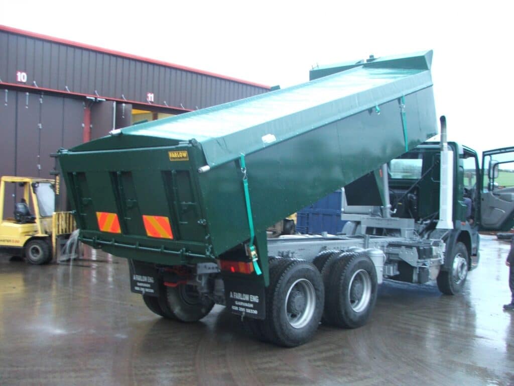 PVC tipper sheeting rollover green