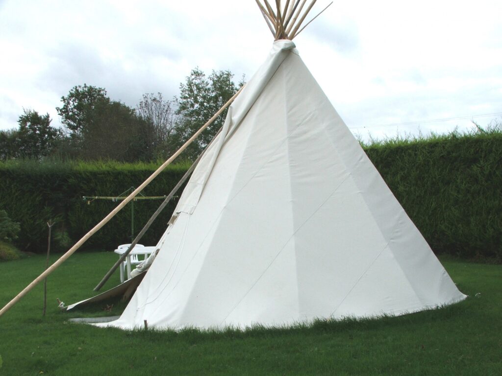 100% Cotton Canvas Bespoke White Teepee