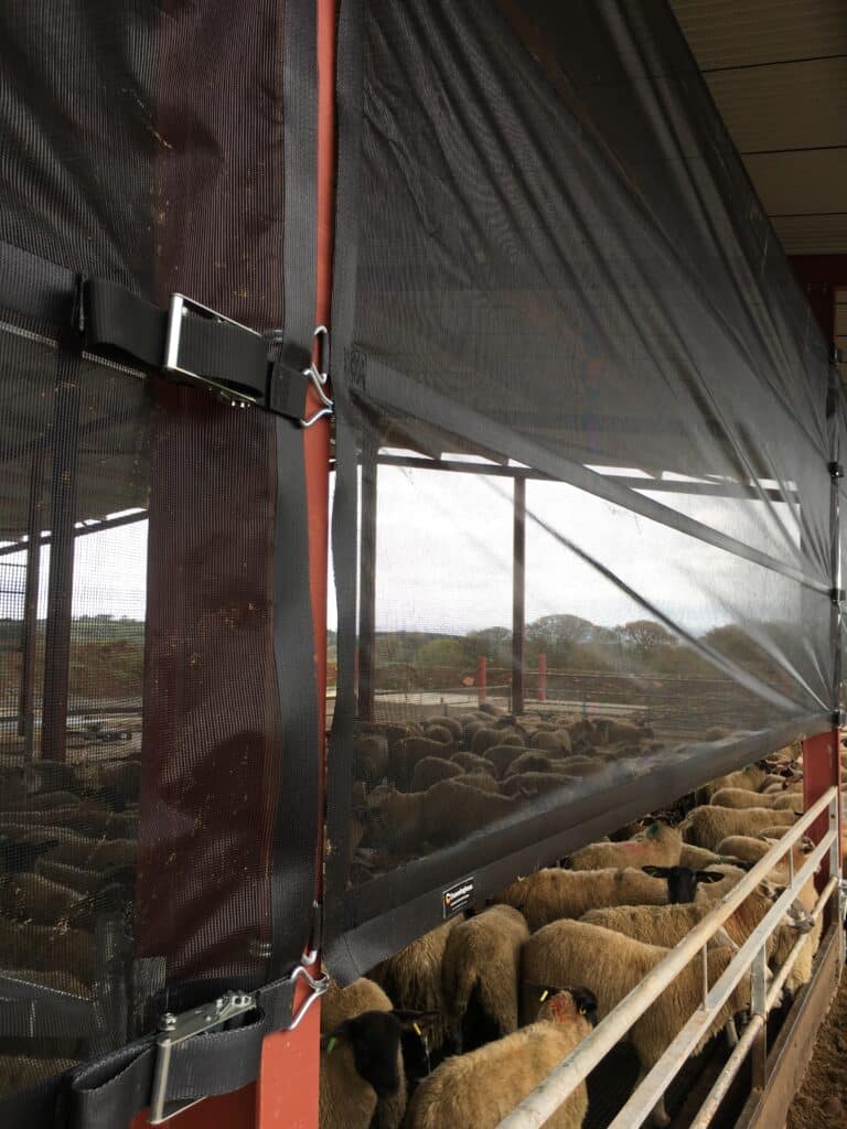Agricultural Black Mesh Gale Breaker Cover for Livestock Shed