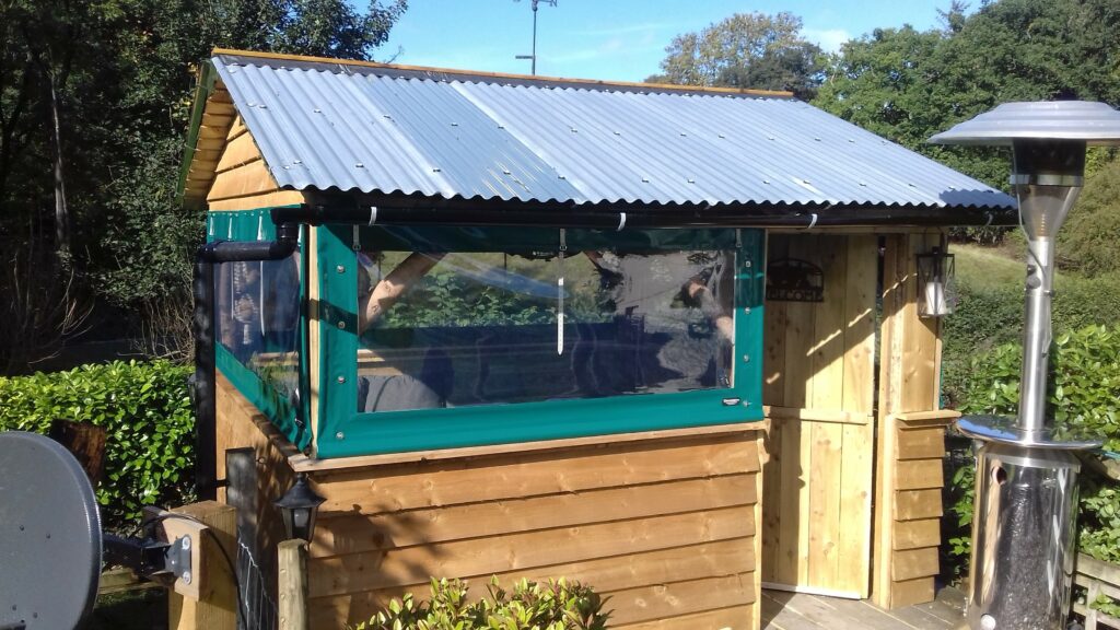 Green PVC Custom Made Side Panels for Garden Shed