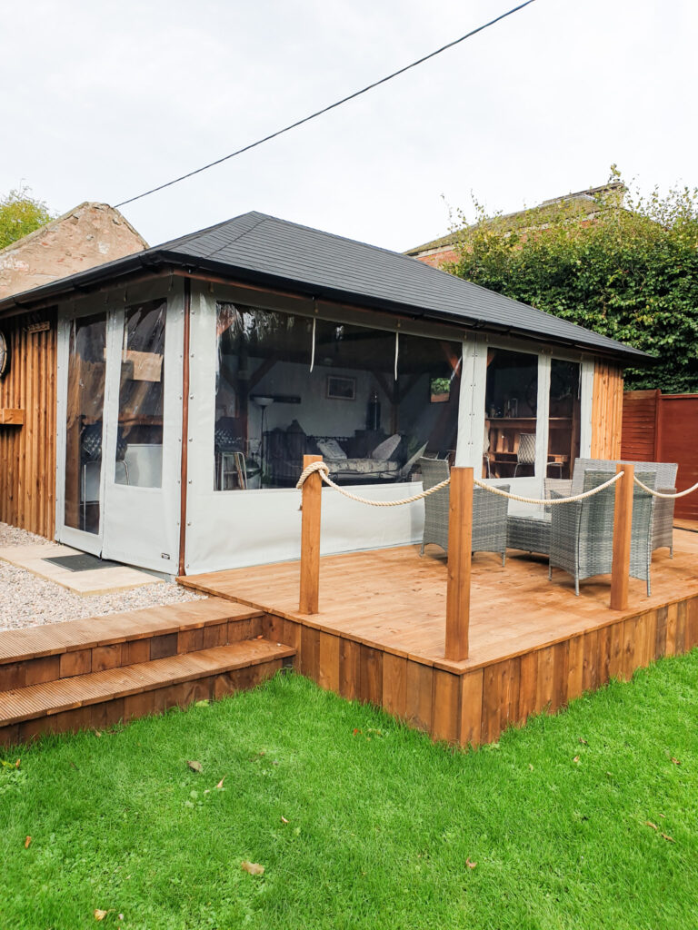 Light Grey Durable PVC Side Panels for Garden Room