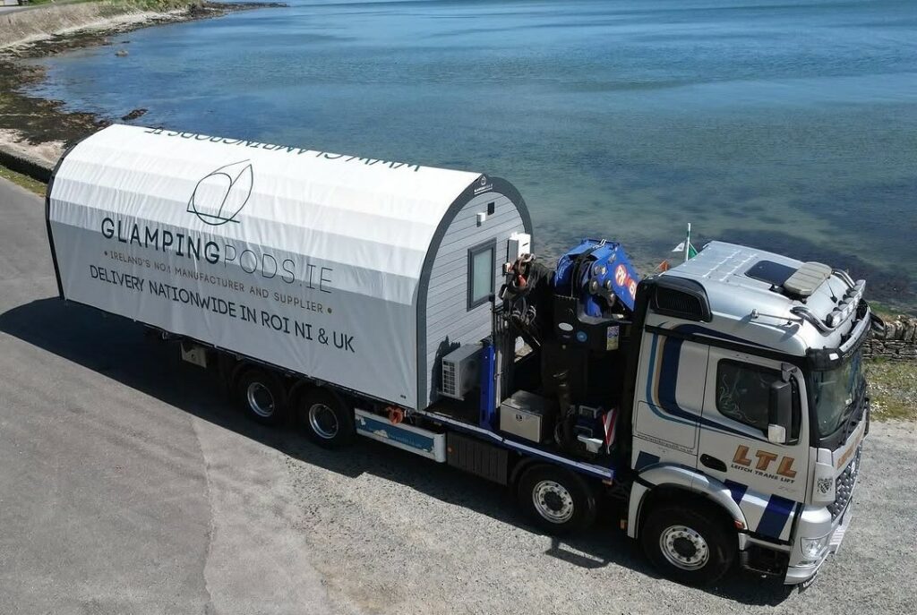 Glamping pod transport cover