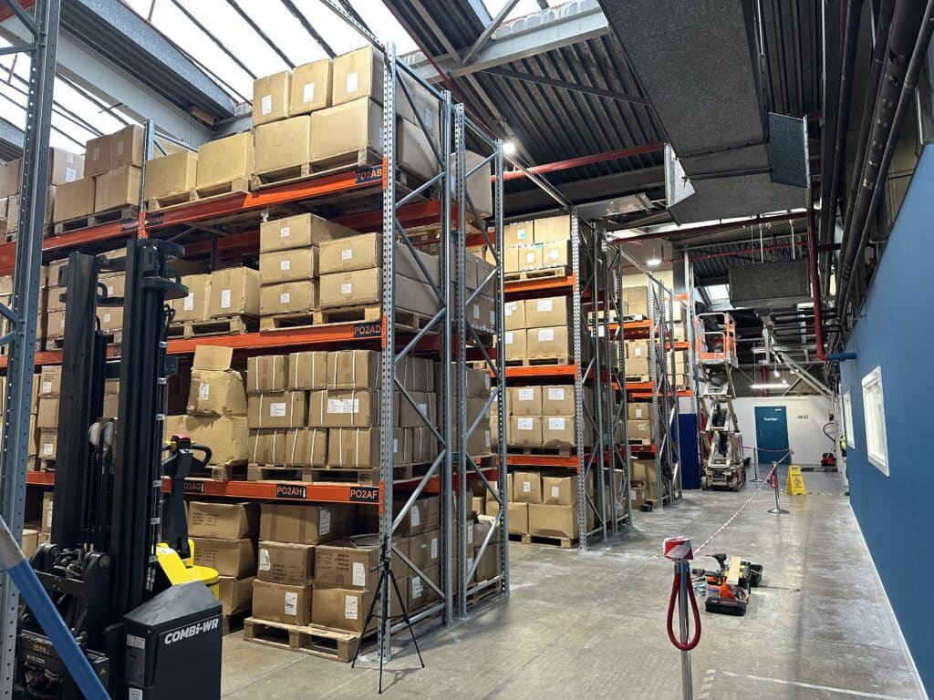 Hunter Apparel Solutions before Factory Partitions