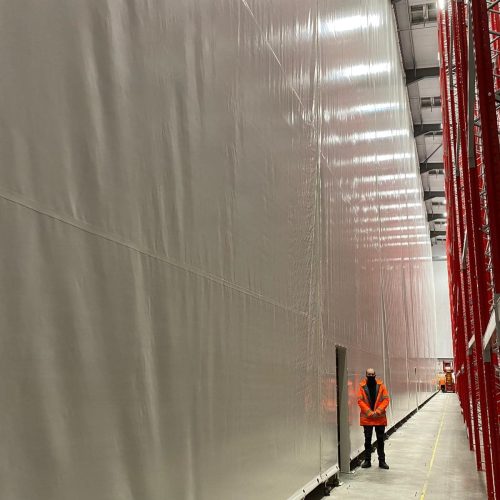 White PVC Industrial Partition Curtains for Factory Separation