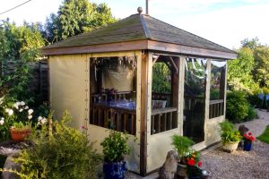 Wooden Gazebo Cream Side Panels